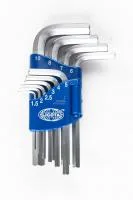 Набор шестигранников угловых коротких 9пр. 1,5-10мм