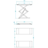 Подъемник ножничный низкопрофильный, г/п 3 т (220В)