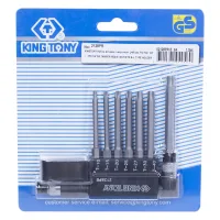 Набор вставок (бит) с воротком-битодержателем 1/4;, TORX, T10-T40, L = 60 мм, 8 предметов KING 