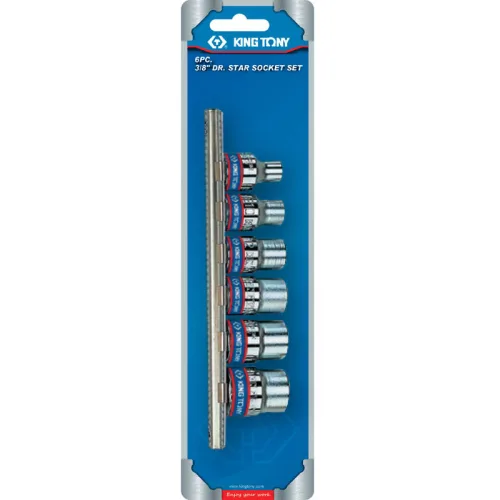 Набор торцевых головок 3/8", TORX Е-стандарт, E8-E18, 6 предметов  2