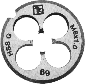 Плашка D-COMBO круглая ручная М8х1.0, HSS, Ф25х9 мм 2