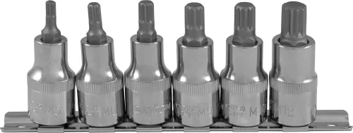 Набор насадок торцевых 1/2"DR с вставками-битами SPLINE на держателе, M5-M12 2