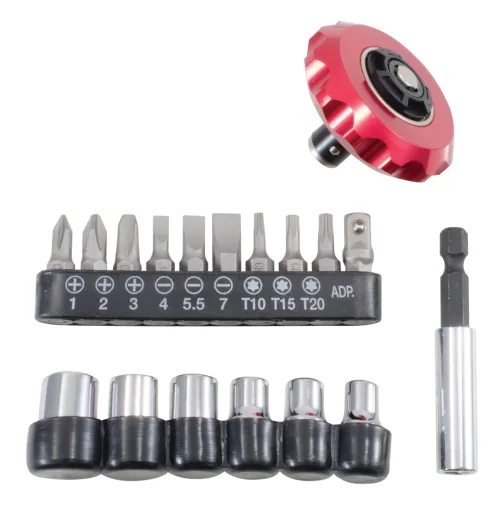 Отвертка трещоточная мини со сменными насадками 1/4", 18 пр. 2