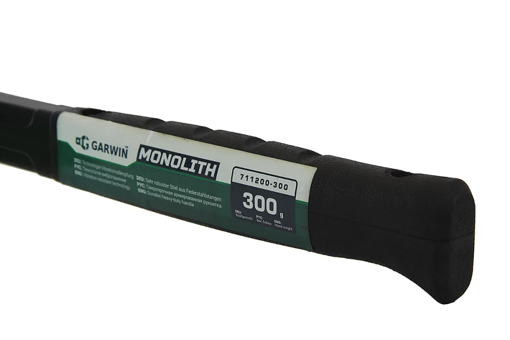 Молоток Garwin MONOLITH, обрезиненная рукоятка, 300 г