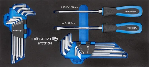 Набор отверток, ключи HEX и TORX 20 шт., ложемент EVA 2