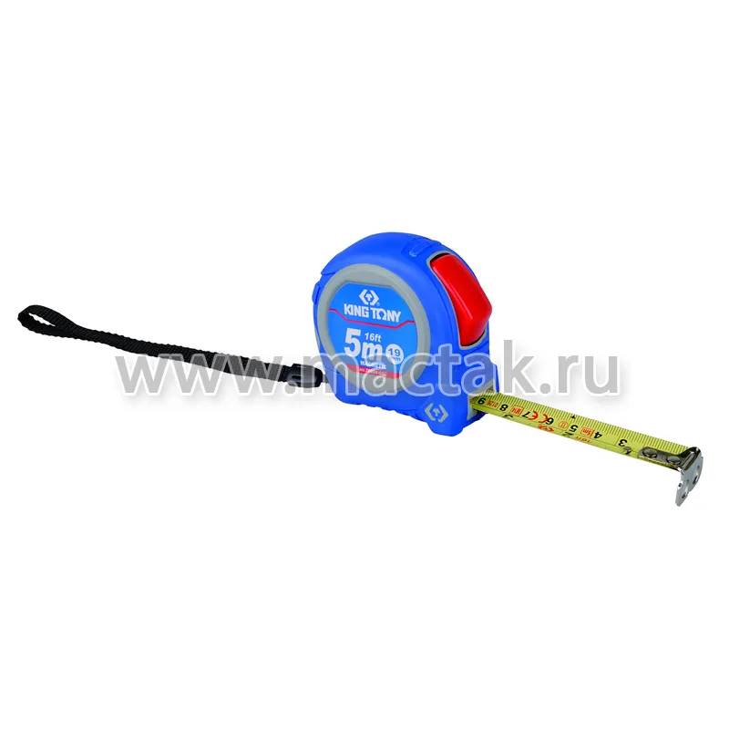 Рулетка измерительная 5 м, магнитный крюк KING TONY 79094-05C1