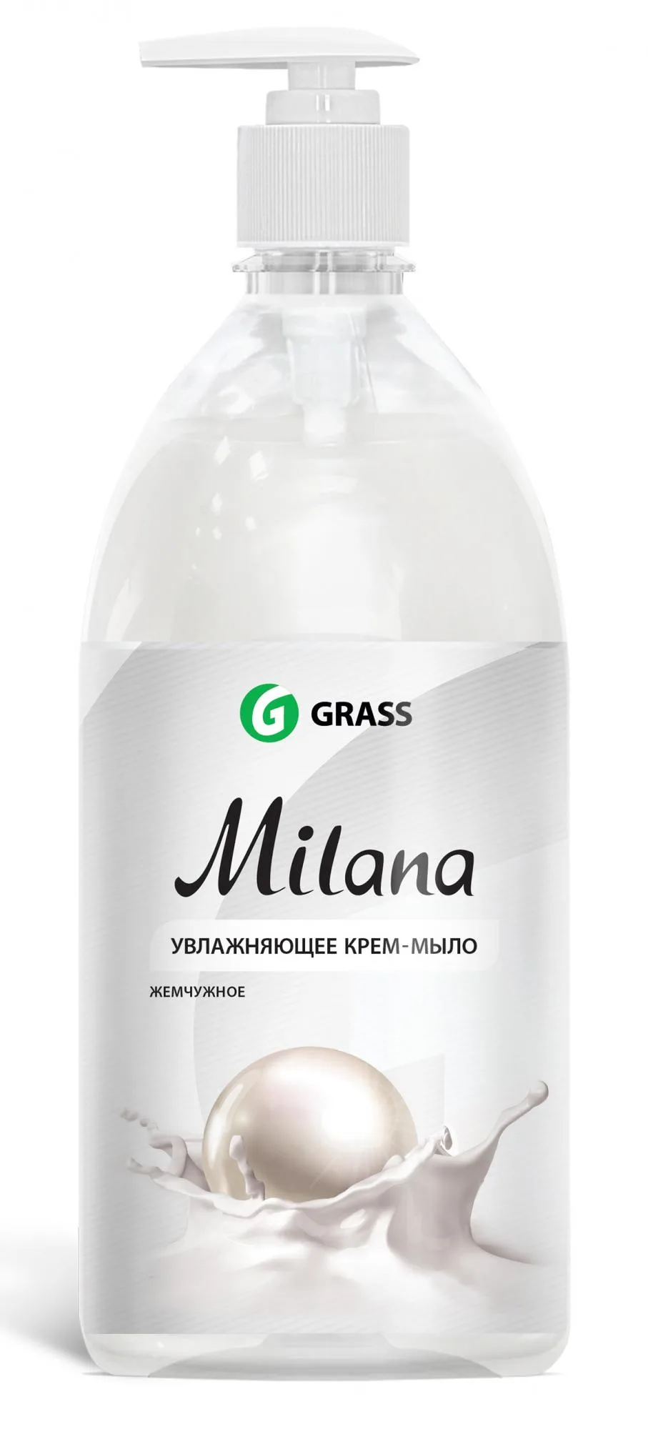 Milana Жидкое крем-мыло жемчужное 1 л с дозатором GRASS