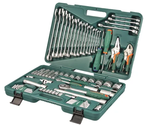 Набор инструмента универсальный 1/4", 1/2"DR, 78 предметов 2