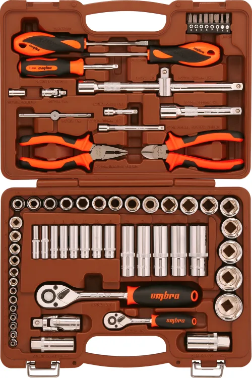 Набор инструмента универсальный 1/4", 1/2"DR, 69 предметов 2
