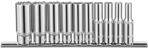 Набор головок торцевых глубоких 12-гранных 1/4"DR на держателе, SAE 3/16"--9/16", 10 предметов 2